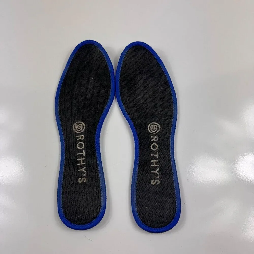 Rothy's the Flat Round Toe Knit Shoes Black Solid Womens 8 Washable Slip Ons